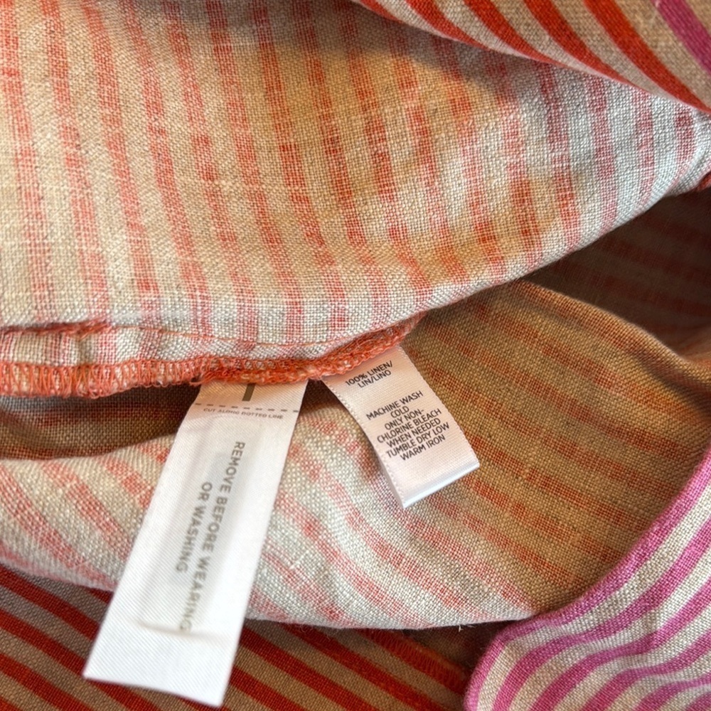 LOFT Striped Pink, Orange and White Skirt - Picture 3 of 3